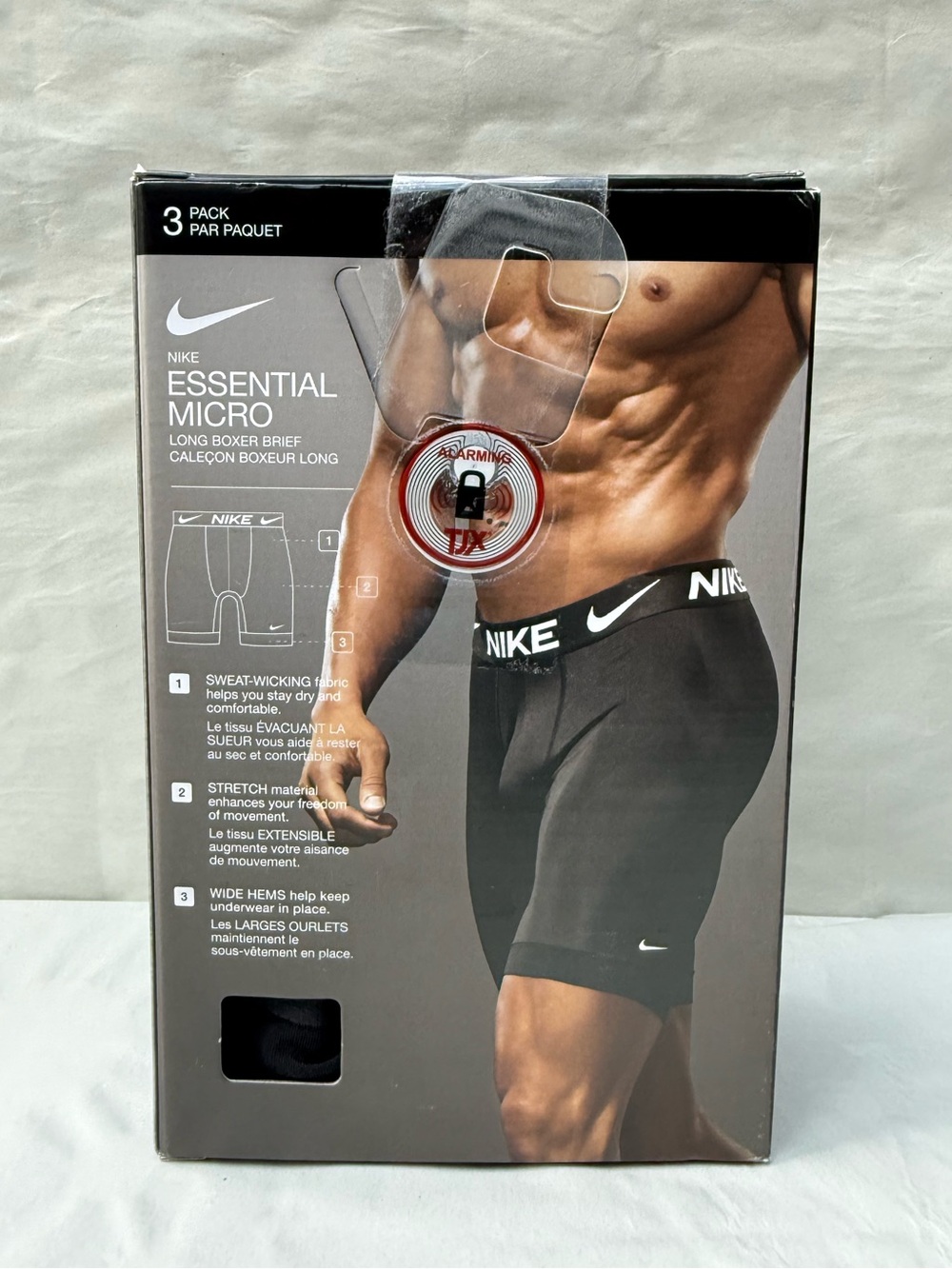 Nike Essential Micro - Long Boxer Briefs - Black (3 Pack) - Size (L) - NWT